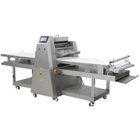 KAINO Rouleau de coupe-pâte industriel entièrement en acier inoxydable pour pâtisserie et boulangerie Machine à laminer avec station de découpe