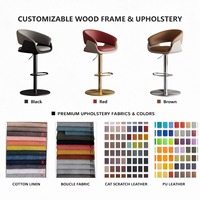 Tabourets de bar modernes en acier inoxydable, style luxe léger, avec accoudoirs, hauteur réglable, pivotants à 360°, repose-pieds, pour comptoir de cuisine, usage commercial