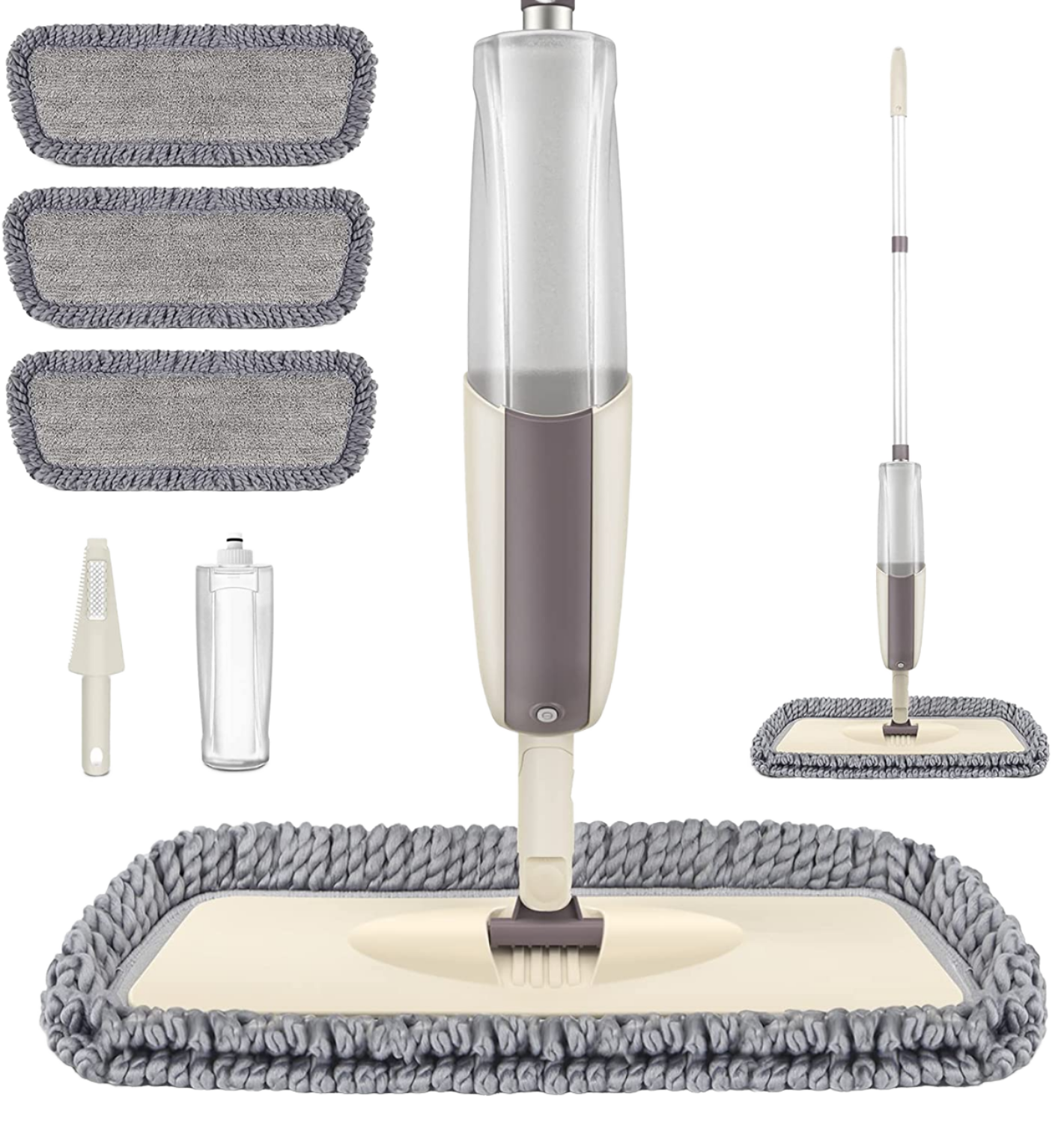 LINKPAL Spray Mop For Floors - Microfiber Mop Head, Dry & Wet Use, Easy Floor Cleaning