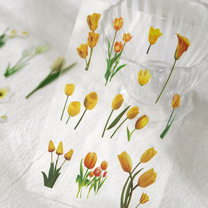 6 pièces par paquet mignon bricolage <span class=keywords><strong>Scrapbooking</strong></span> autocollant mosaïque spécimen série PET pour plante manuel matériel décoration décorative - Product Image 2