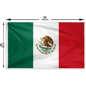 Bandera de México 3x5 pies - 100% Poliéster Resistente, Ojales de Latón, Doble Costura, Para Exteriores y Fiestas Patrias - Product Image 2