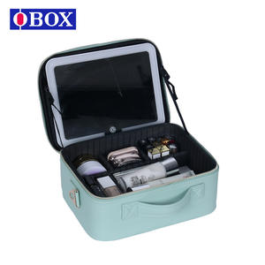 กล่องจัดระเบียบเครื่องสำอาง OBOX ขนาด 12 นิ้ว สีเขียวมิ้นท์ พร้อมกระจกและลิ้นชัก สำหรับจัดเก็บเครื่องสำอาง ใช้สำหรับเดินทาง - Product Image 3