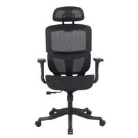 Chaise de bureau de direction moderne de luxe en gros, ergonomique, avec dossier en tissu maillé noir, pour bureau à domicile et salle de réunion