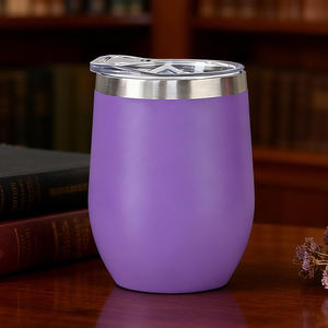 Gobelet isotherme à double paroi en acier inoxydable Vista avec logo personnalisé, 12 oz, couvercle - Isolation thermique sans BPA pour les voyages - Product Image 1