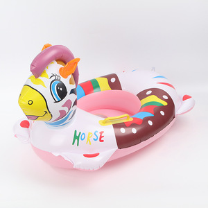 <b>Inflatable</b> Horse Kids Swim <b>Float</b> Cartoon Design Thickened PVC Floating Ring For Children Water Play Summer Pool Toy - Product Image 2