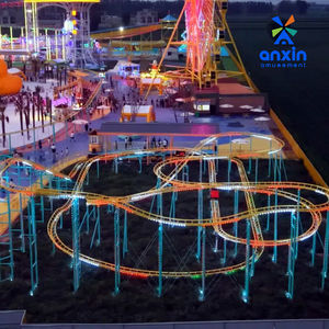 Marque Anxin 283m <span class=keywords><strong>Fournisseur</strong></span> Chine Prix d'Usine Jeux Extérieurs Thrillants Équipement de Manèges d'Amusement Grand Montagnes Russes Lumière 28*36m - Product Image 5