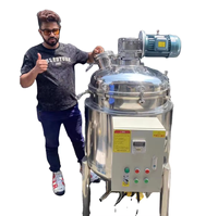 Cuve de mélange sous vide industrielle en acier inoxydable 304 pour chauffage de shampoing, savon, lotion, huile, mélangeur de cosmétiques, homogénéisateur, émulsifiant