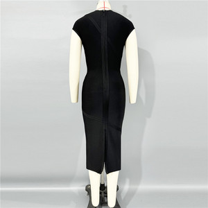 เดรสแม็กซี่หรูหราสำหรับปาร์ตี้ชุดราตรีหรูหราผ้าพันประดับคริสตัล - Product Image 5