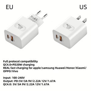 40W PD USB-<b>C</b> Fast Phone Charger for Iphone Android EU US <b>Type</b> <b>C</b> Wall Charger <b>Adapter</b> USB QC4.0 Multiport Travel Phone Chargers - Product Image 2