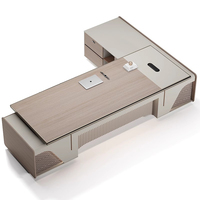 Bureau de PDG commercial en forme de L, ensemble de direction moderne, table de meubles de bureau en gros haut de gamme, bureau de direction