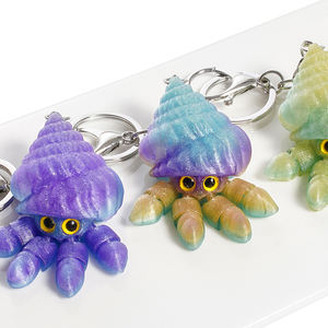 Vashine 3D geprinte heremietkreeft tasbedel kinderen grappige flexibele kristallen kinder cartoon heremietkreeft 3D geprinte sleutelhangers souvenir - Product Image 4