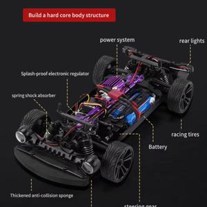 รถบังคับวิทยุออฟโรด RC390 มอเตอร์แบบแปรงถ่าน ความเร็ว 38 กม./ชม. SJY-Q117 2.4G 4wd ขนาด 1/16 ควบคุมได้ทุกส่วน - Product Image 5