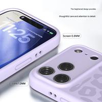 Coque de téléphone portable en silicone liquide anti-chute avec motif léopard gravé au laser de luxe pour iPhone