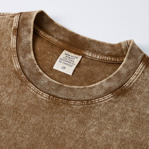Wholesale Custom 100%Cotton 230G Heavy Acid Washed Vintage Streetwear Short <b>Sleeve</b> Oversize <b>Tshirt</b> for <b>Men</b> - Product Image 5