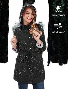 Veste de pluie grise légère pour femmes à la mode coupe-vent imperméable avec rayures jetables pour l'escalade en plein air - Product Image 2