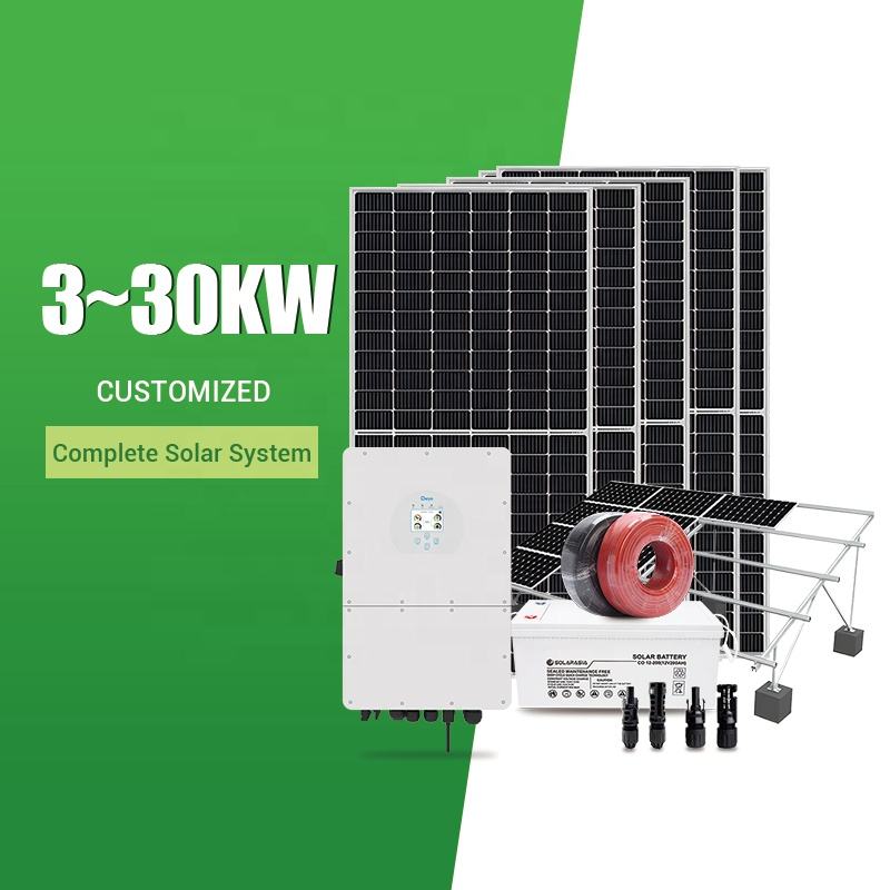 Custom Solar Panel System Kit 3kw 5kw 10kw 15kw 20kw 30kw All in One ...