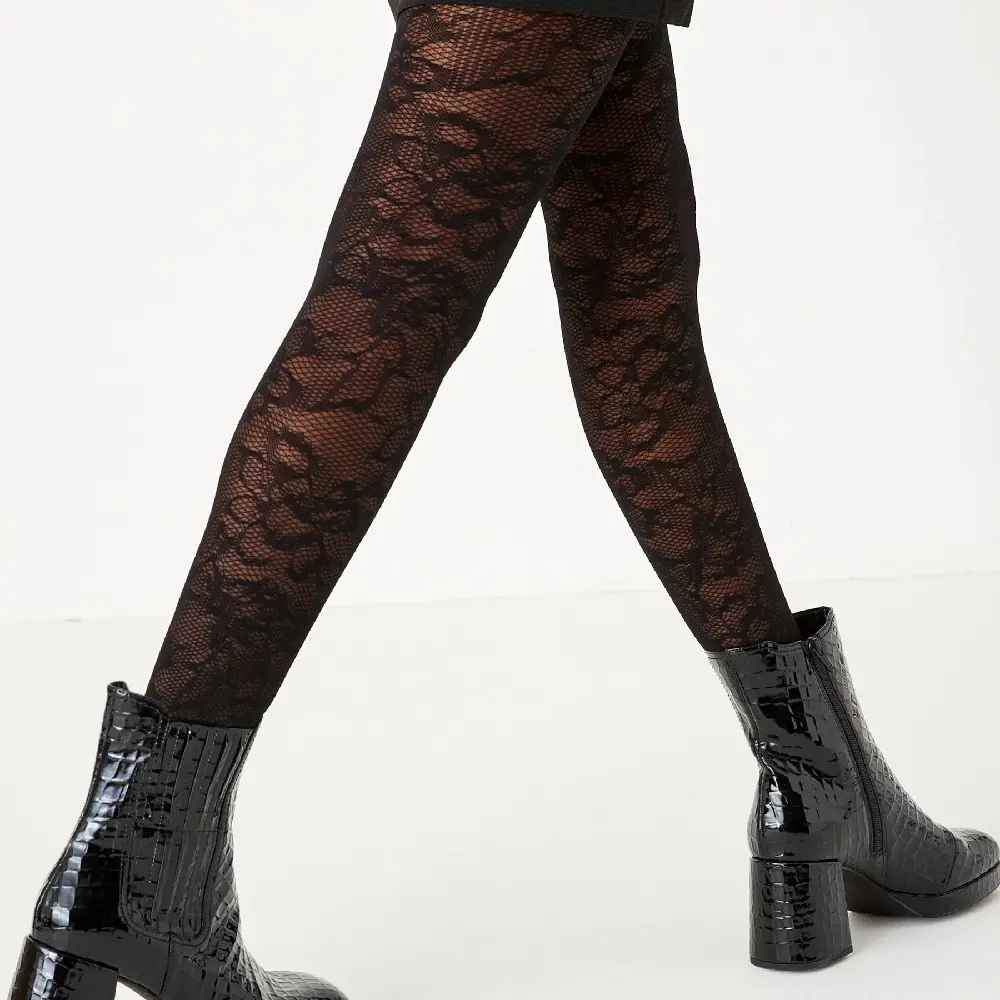 Women girls Black Bow Fishnet designer lovely touch Tights ladies leggings
