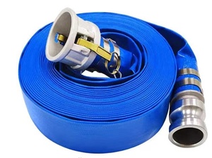 Tuyau plat en <span class=keywords><strong>PVC</strong></span> robuste de 4 pouces, rouleau de 100 m, pression de rupture de 10 bars, flexible et pliable, tuyau d'eau plat en <span class=keywords><strong>PVC</strong></span> - Product Image 3