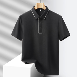 Camisa de Hombre OEM ODM 2026 de Poliamida/Nylon, Tejido de Punto, Manga Corta, Transpirable, Refrigerante, Desodorante, Antiolores, Cuello Mao - Product Image 4