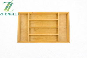 Organisateur de tiroir à ustensiles de cuisine <span class=keywords><strong>Matsuki</strong></span> avec séparateurs, 6 espaces spacieux et bloc à couteaux - Product Image 3