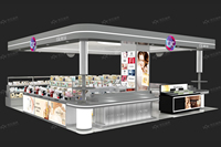 Desain Toko Kosmetik Profesional BKC030-B MZI, Perlengkapan Toko Perawatan Kulit, Lampu LED Ramah Lingkungan untuk Kios Kosmetik