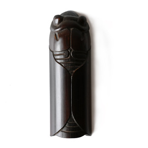 Cuillère à thé en bambou sculptée à la main, couleur charbon vieilli, forme irrégulière, pour accessoires de cérémonie du thé et thé de l'après-midi - Product Image 5