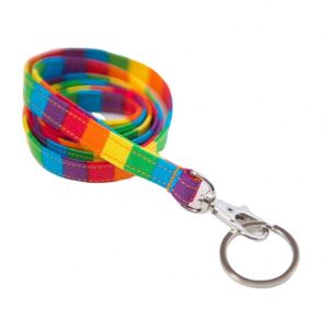 Sublimation Custom Printed logo rainbow Colored Double Sided Gay Pride Phone <b>Lanyard</b> - Product Image 1