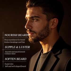 KORMESIC – Kit de Soins Bio pour Barbe Homme (Huile, Sérum, Baume) – Marque Privée OEM ODM – Lissant, Adoucissant, Anti-Frisottis, Apaisant, Brillant, Sans Parfum - Product Image 2