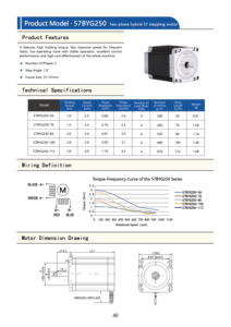 <span class=keywords><strong>Motor</strong></span> de Passo Híbrido de Alta Precisão e Alto Torque Sem Perda de Passo 57BYG250-56 Série 57BYG250 1.2N.m NEMA23 24V DC Industrial - Product Image 4