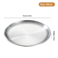 Service de table de luxe doré en acier inoxydable 304, assiette coréenne pour barbecue, assiette ronde mate commerciale, plateau de buffet et compatible lave-vaisselle
