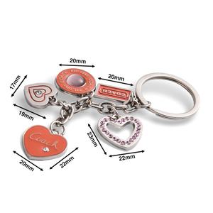 Porte-clés en métal en forme de cœur, design créatif personnalisé avec logo, cadeau pour la Saint-Valentin - Product Image 3