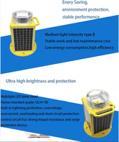 3-7 milles nautiques Lumière solaire tout en un LED balise d'obstacle IP68 étanche clignotant réfléchissant