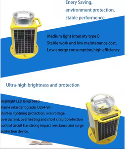 Luz solar de 3-7 millas náuticas, todo en uno, baliza de obstrucción LED IP68, intermitente reflectante a prueba de agua - Product Image 3