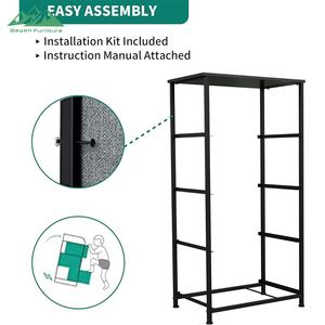 Mueble de Almacenamiento Moderno para Sala de Estar Wayon con <span class=keywords><strong>3</strong></span> Cajones, Estructura Metálica, Cestas de Tela Gris Claro y Asas de Madera - Product Image 4