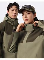 Veste d'hiver unisexe OEM ODM à capuche imperméable coupe-vent 3 en 1 pour le camping en plein air, la randonnée, l'escalade et les sports