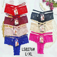 Modèle à 0,52 $ - LAS184 Taille L-XL - Prêt à porter - Dentelle transparente - Photos d'adultes de femmes magnifiques en tangas et strings transparents