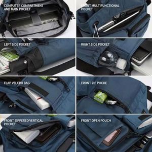 Sac pour ordinateur portable en tissu Oxford imperméable grande capacité avec porte-bouteille, certifié BSCI - Product Image 5