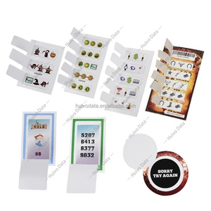 Billets de loterie personnalisés avec tirage à fente multi-emplacements, impression CMJN 4 couleurs, cartes à tirer personnalisées pour jeux de hasard - Product Image 2