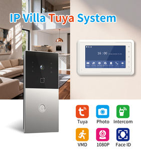 Système d'interphone vidéo 1080P, 1 ensemble = <span class=keywords><strong>F1</strong></span>+AT7, téléphone <span class=keywords><strong>de</strong></span> <span class=keywords><strong>porte</strong></span> filaire, sonnette vidéo intelligente avec application TUYA, caméra WDR pour villa - Product Image 3