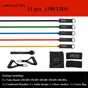 LS1189 Latex Resistance Bands Set Cho Đào Tạo Tập Thể Dục Yoga Ống Kéo Sợi Dây Thừng <span class=keywords><strong>Expander</strong></span> Ban Nhạc Đàn Hồi, Tay Cầm, Mắt Cá Chân Dây Đeo, Cửa - Product Image 5
