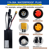 Contrôleur Sinawave pour vélo électrique 36V/48V 17A 26A 30A avec écran LCD 36V/48V S866 pour moteur de moyeu de roue 250W-1000W, pièces de conversion