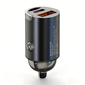 Mini chargeur de <span class=keywords><strong>voiture</strong></span> double port USB-A+USB-C, adaptateur de charge rapide pour iPhone Xiaomi Huawei Samsung, puissance de sortie PD 20W - Product Image 2
