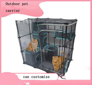 Tenda <span class=keywords><strong>Pop</strong></span>-<span class=keywords><strong>up</strong></span> all'aperto per animali domestici con tunnel per gatti per interni con recinti per gatti all'aperto e facile piegatura. - Product Image 2