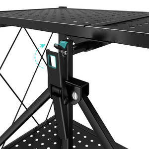 Estante Metálico Multifuncional de 5 Niveles para Baño, Plegable, sin Instalación, para Almacenamiento de Horno Microondas y Herramientas - Product Image 3