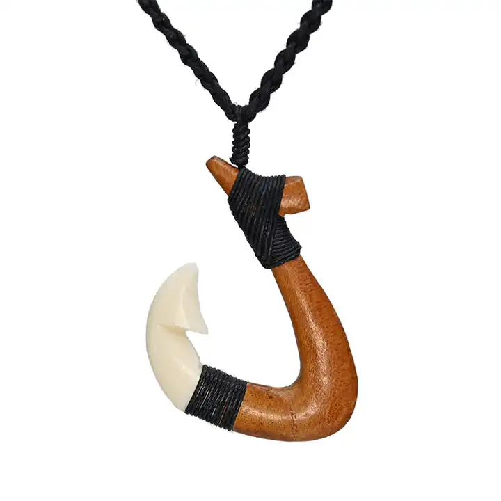 Hei Matau Fish Hook Necklace - Hand Carved Necklace - from Bali Necklaces