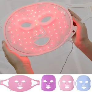 2023 New Trend Masks 630nm 830nm Dual Chip Skin Care Portable Rechargeable RED NIR Silicone LED Face Beauty Light Mask