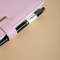Carnet de notes A5 personnalisé avec logo, couverture rigide en PU, reliure cousue, design cœur avec serrure, papeterie de bureau, carnets professionnels avec clé