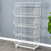 5 Ebenen mehr schicht iger Korb Lager regal Display Stand Rack