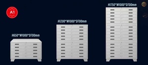 Armoire à plans pliable en acier A0/A1 avec 5 tiroirs pour le rangement de documents, dessins et plans pour la maison, le bureau ou l'atelier - Product Image 6