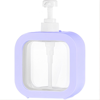 Emballage en plastique personnalisé de luxe, flacon carré de 300 ml et 500 ml, flacon de savon liquide pour les mains, flacon de shampoing, flacon pompe pour lotion en plastique